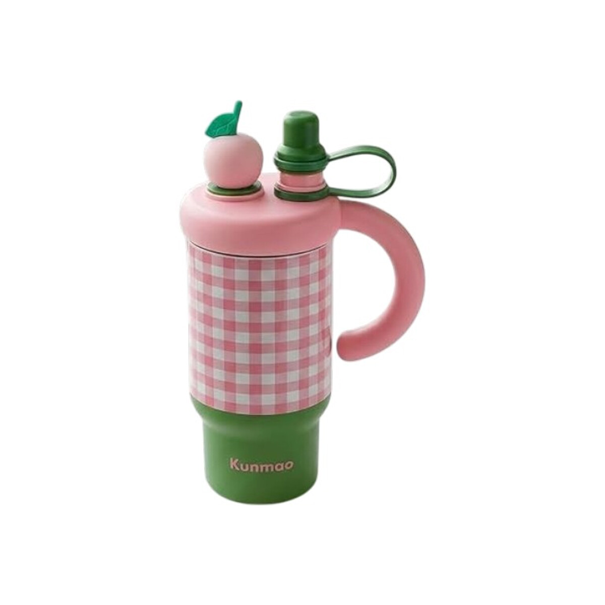 Vaso térmico de acero con sorbito y tapita - 800ml - Rosado 