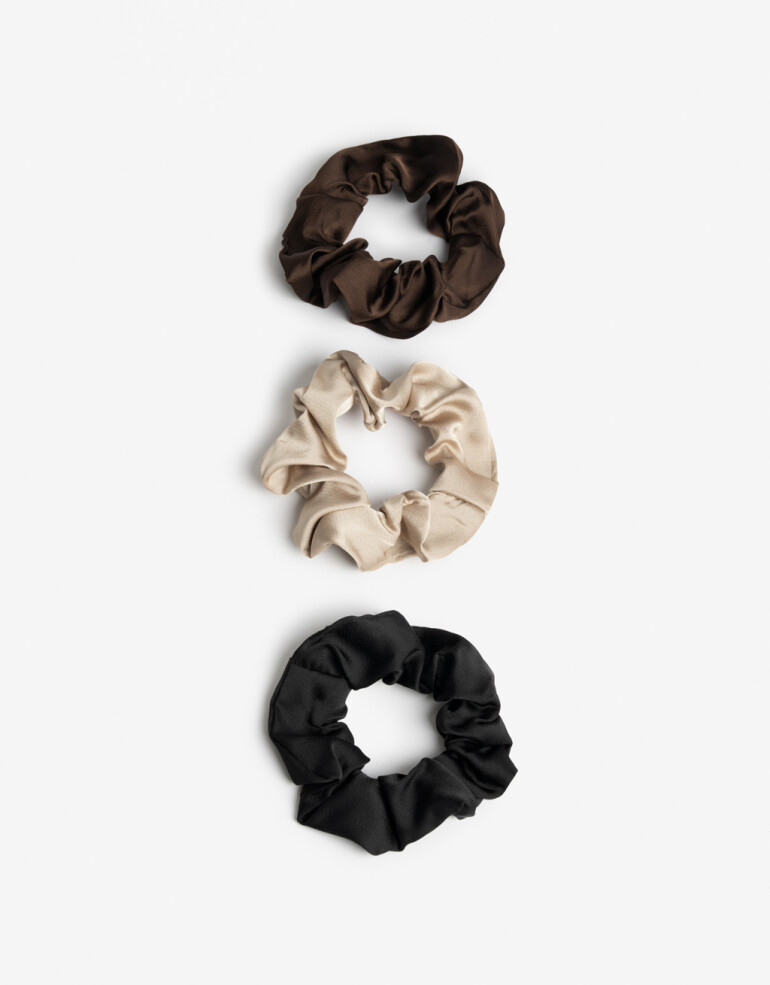 Skunzies Lisas Set De Scrunchies - Combinacion Tricolor