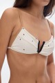 Bikini Top Creek Dots Cream
