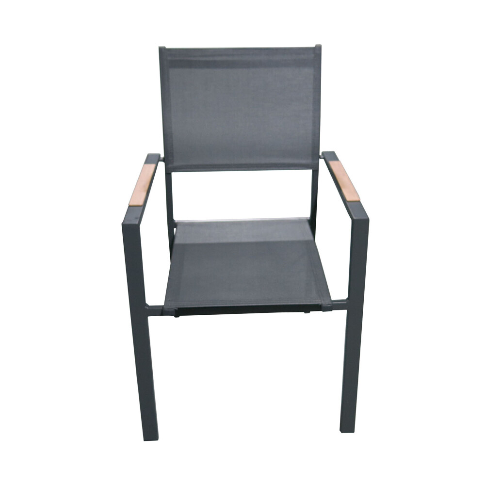 SILLA DE EXTERIOR ALUMINIO GRIS TENERIFE