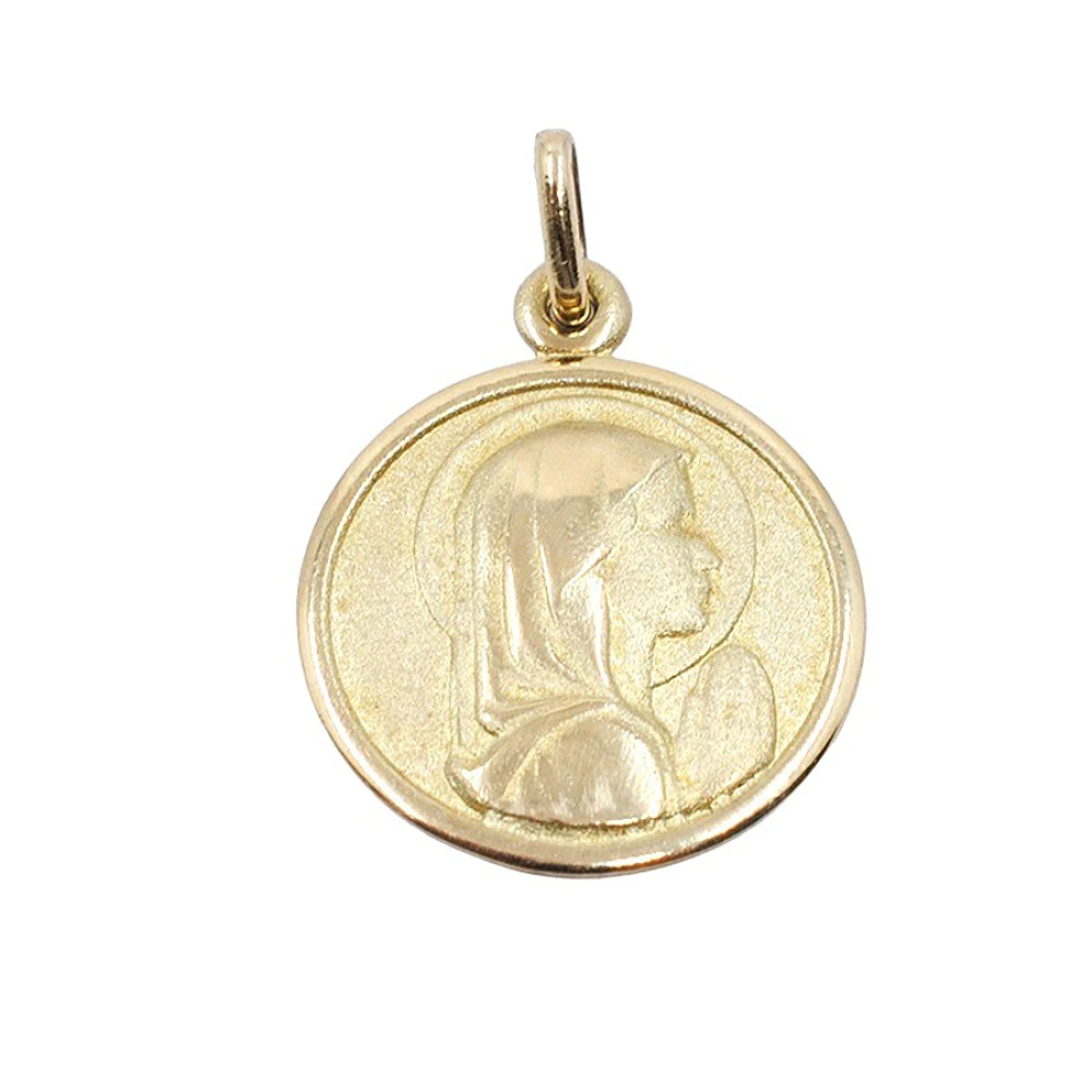 Medalla En Oro 18K Con la Imagen De Virgen Niña Con Filete Diámetro 18 MM Medalla En Oro 18K Con la Imagen De Virgen Niña Con Filete Diámetro 18 MM