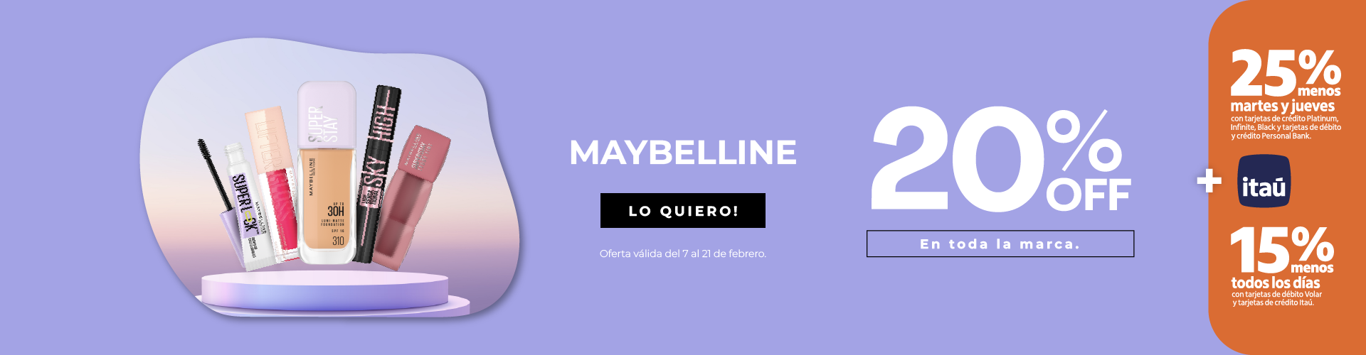 Maybelline 20%