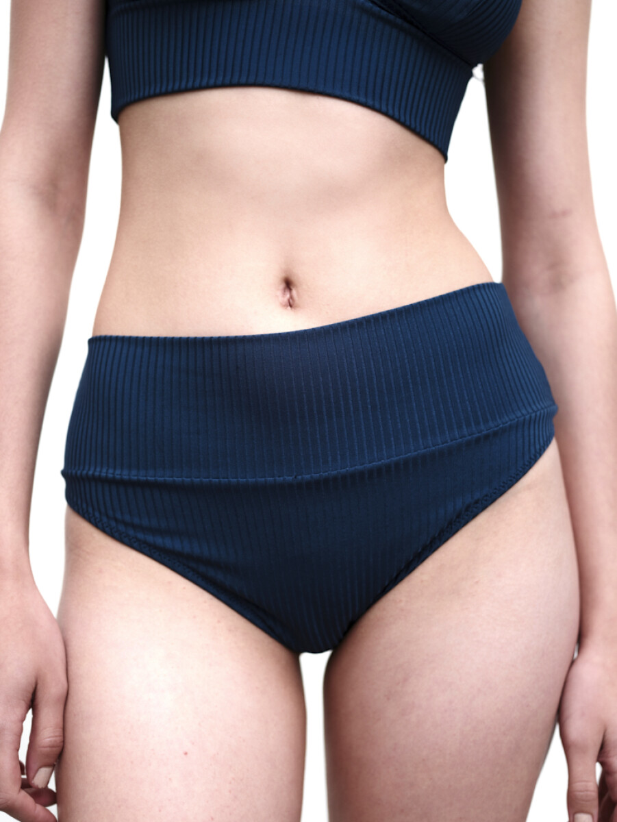 Culotte Etta – Bikini de tejido italiano con filtro UV+50 - Azul 