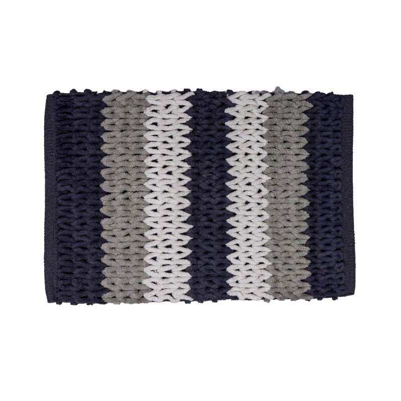 Alfombra De Baño Amalfi Antideslizante Estampada 40x60cm Azul