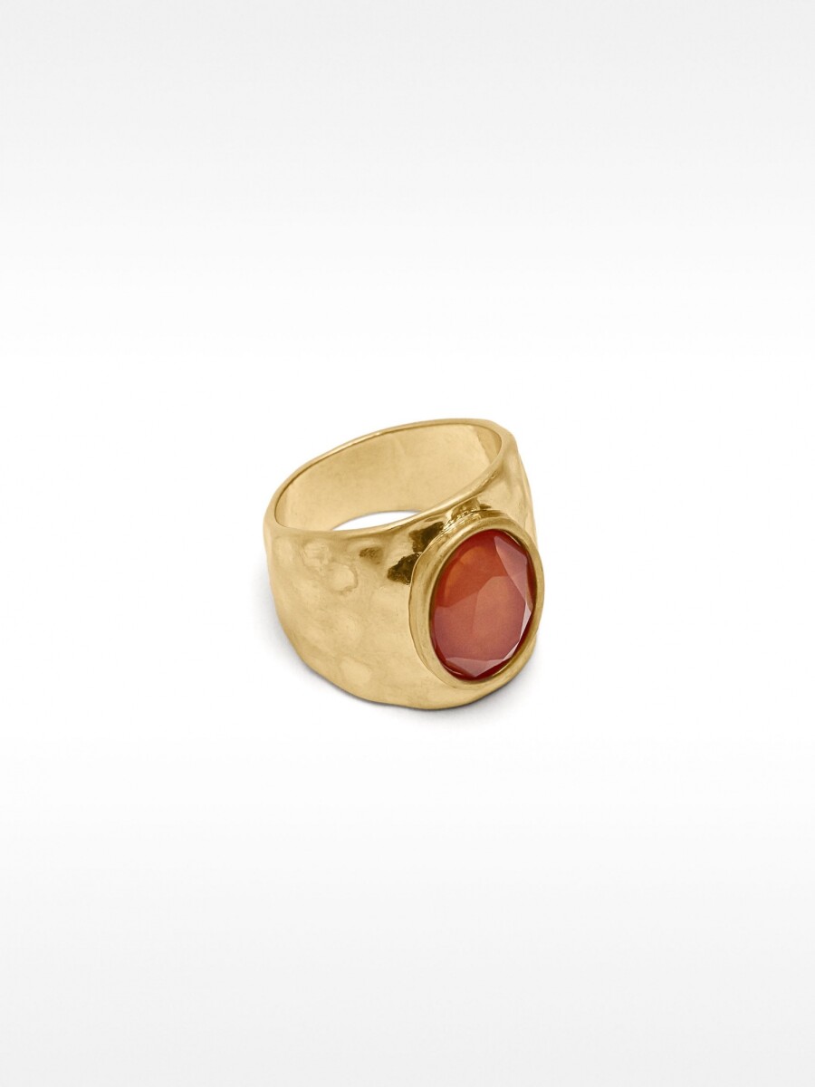 Anillo Alargado De Resina gris