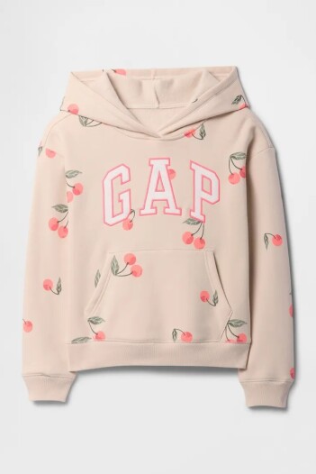Buzo Canguro Logo Gap Niña Cherry Print