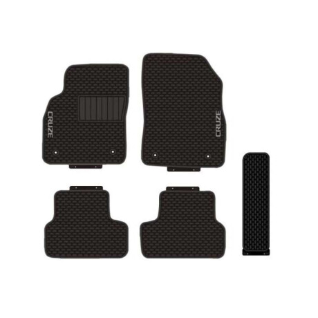 Alfombra Chevrolet Cruze Black Con Logo Blanco