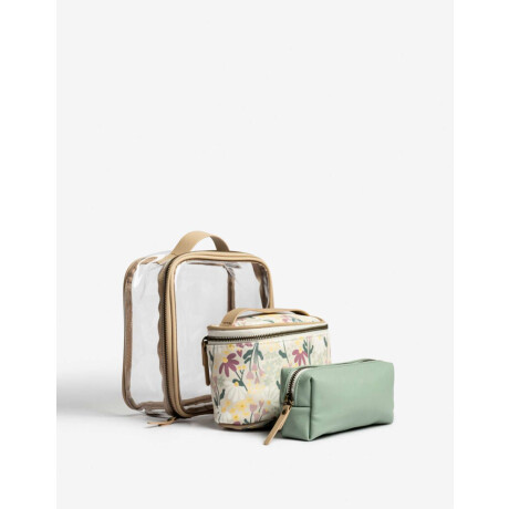 Set De Portacosméticos Estampado Flores