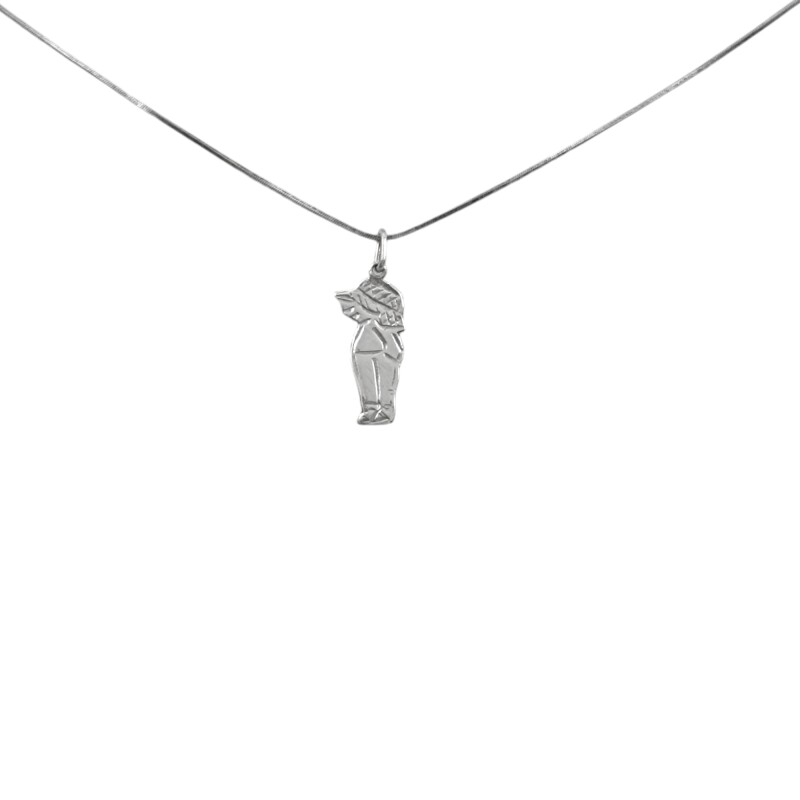 Dije Colgante Niña con Capelina-Plata 925-Sin Piedra-CP3906 sinpiedra