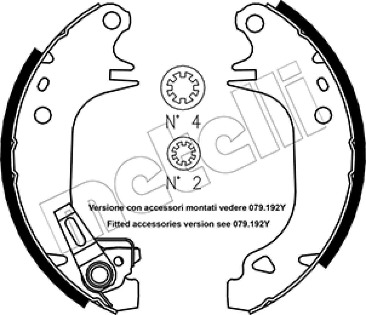 PATIN DE FRENO CITROEN - PEUGEOT JGO. AX SAXO 106 180MM - 