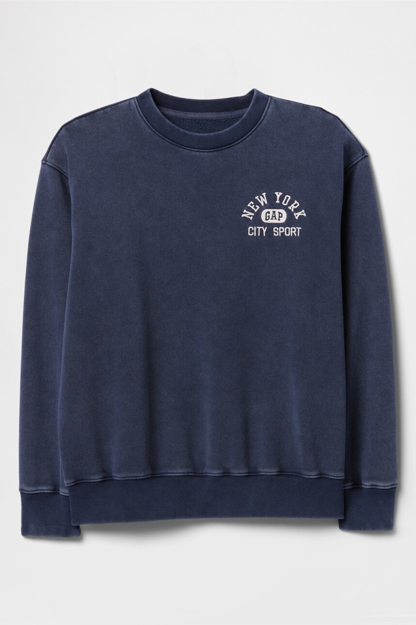 Buzo Deportivo Sin Felpa Logo Gap Mujer Tapestry Navy