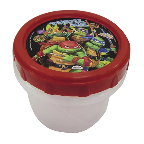 Pote Plástico Tortugas Ninjas 300 ml con Tapa Rosca U