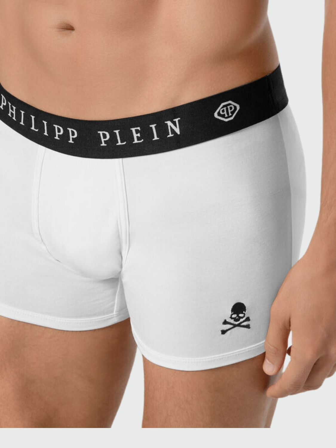 PHILIPP PLEIN - bipack de bóxers negros con calavera Blanco
