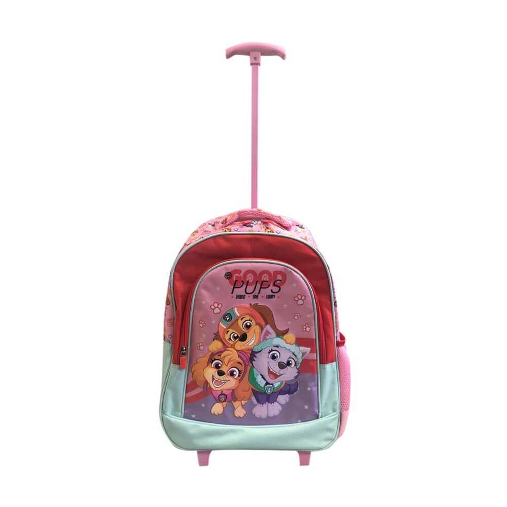 Mochila carrito premium PAW PATROL verde agua fucsia