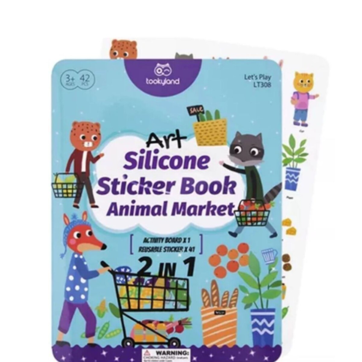 LIBRO DE PEGATINAS DE SILICONA - ANIMALES S/C