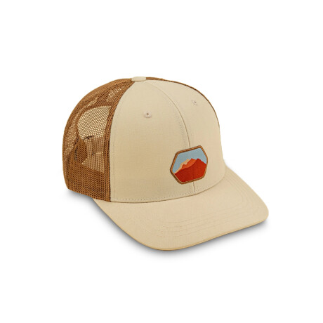 Gorro Martha Alerces Trucker Hat Crema y marrón