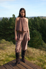 Blusa Fluida Marron