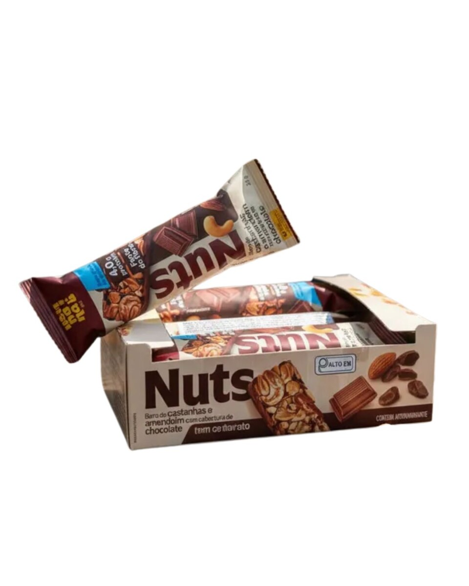 Barras saludables Nutsbar Caja x12 Banana Brasil - Castañas y Chocolate 