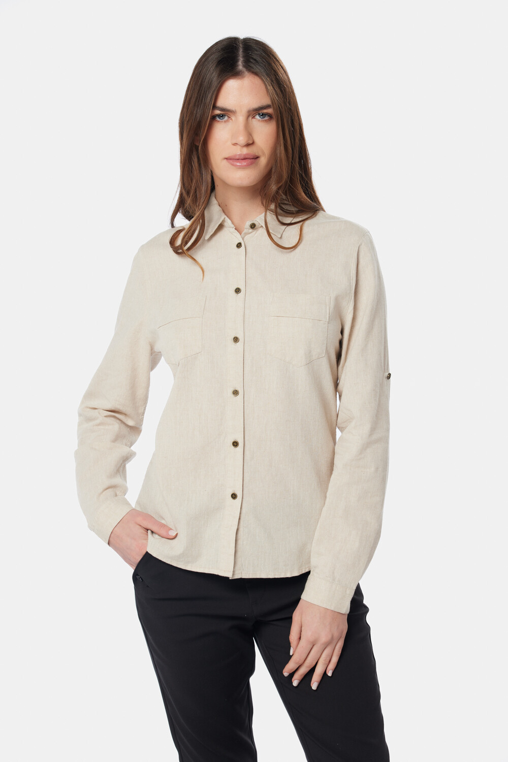 CAMISA DE LINO Beige