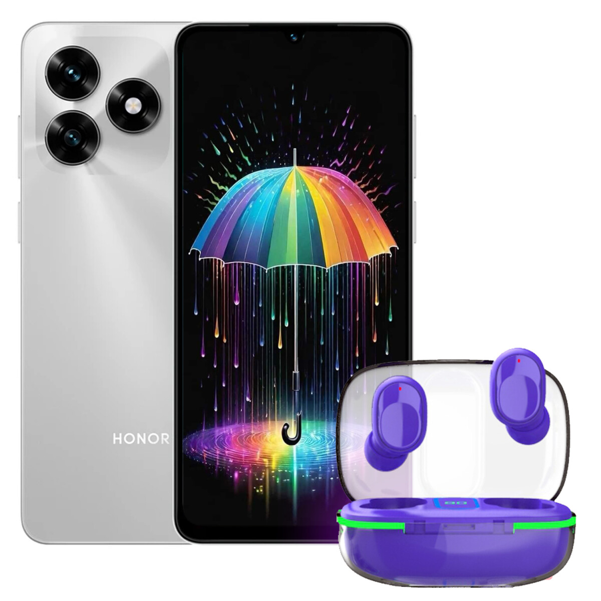 Honor X5c 4gb 128gb 13mpx 4g Wifi Huella + Regalo - PLATEADO 