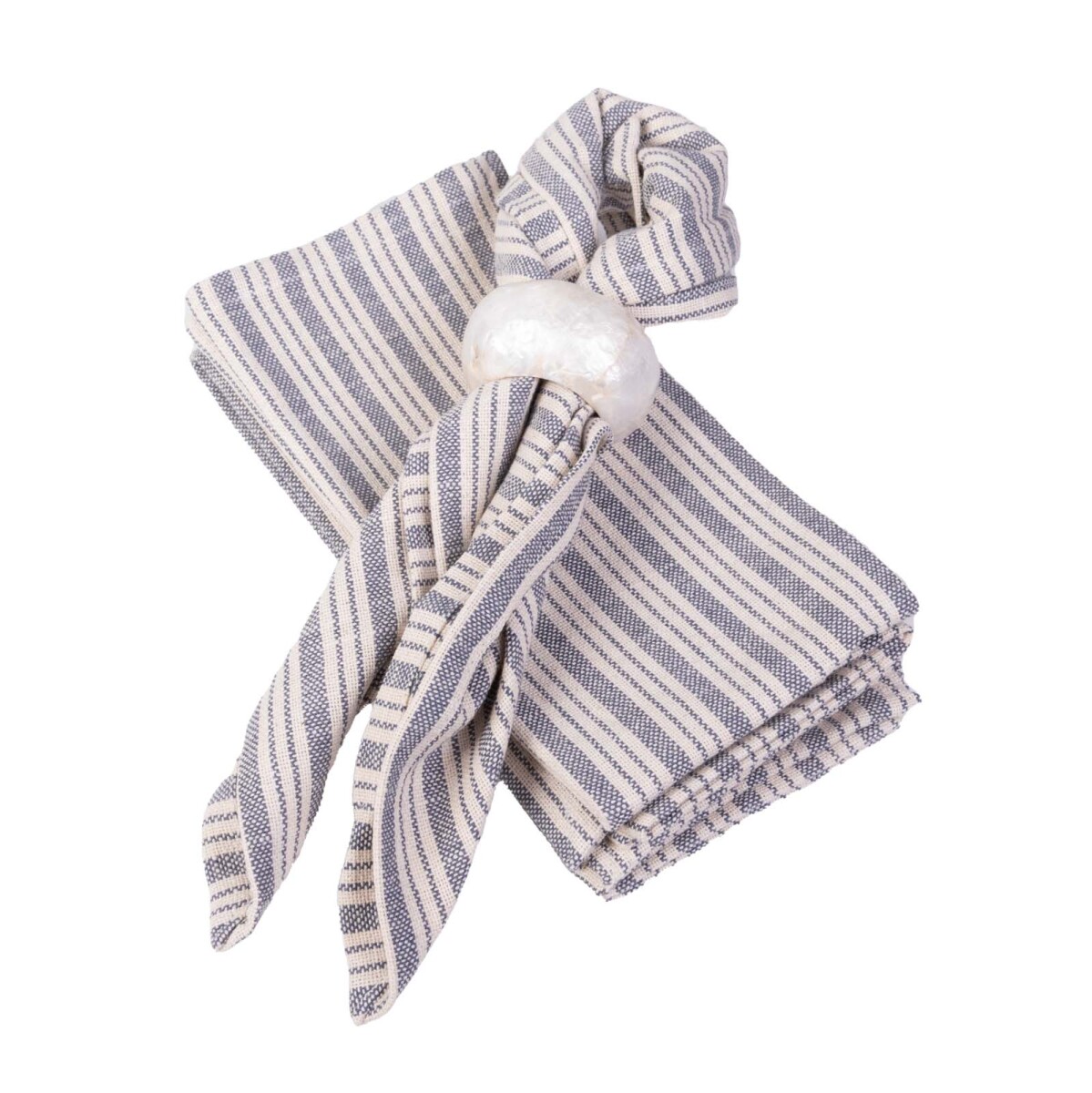 SET 2 SERVILLETAS ALIKI 45*45 - LINO-Y-ALGODON BEIGE/GRIS 