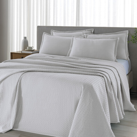 Juego Colcha y Funda Dohler Provenza 1 Plaza 100% Microfibra GRIS