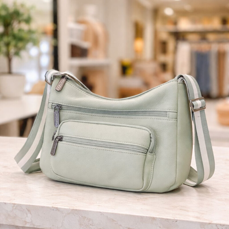 Bandolera Morral de Dama en Eco Cuero Cilantro