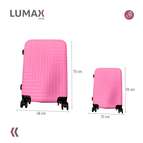 Set de 2 Valijas de mano rigidas con set organizador Rosa