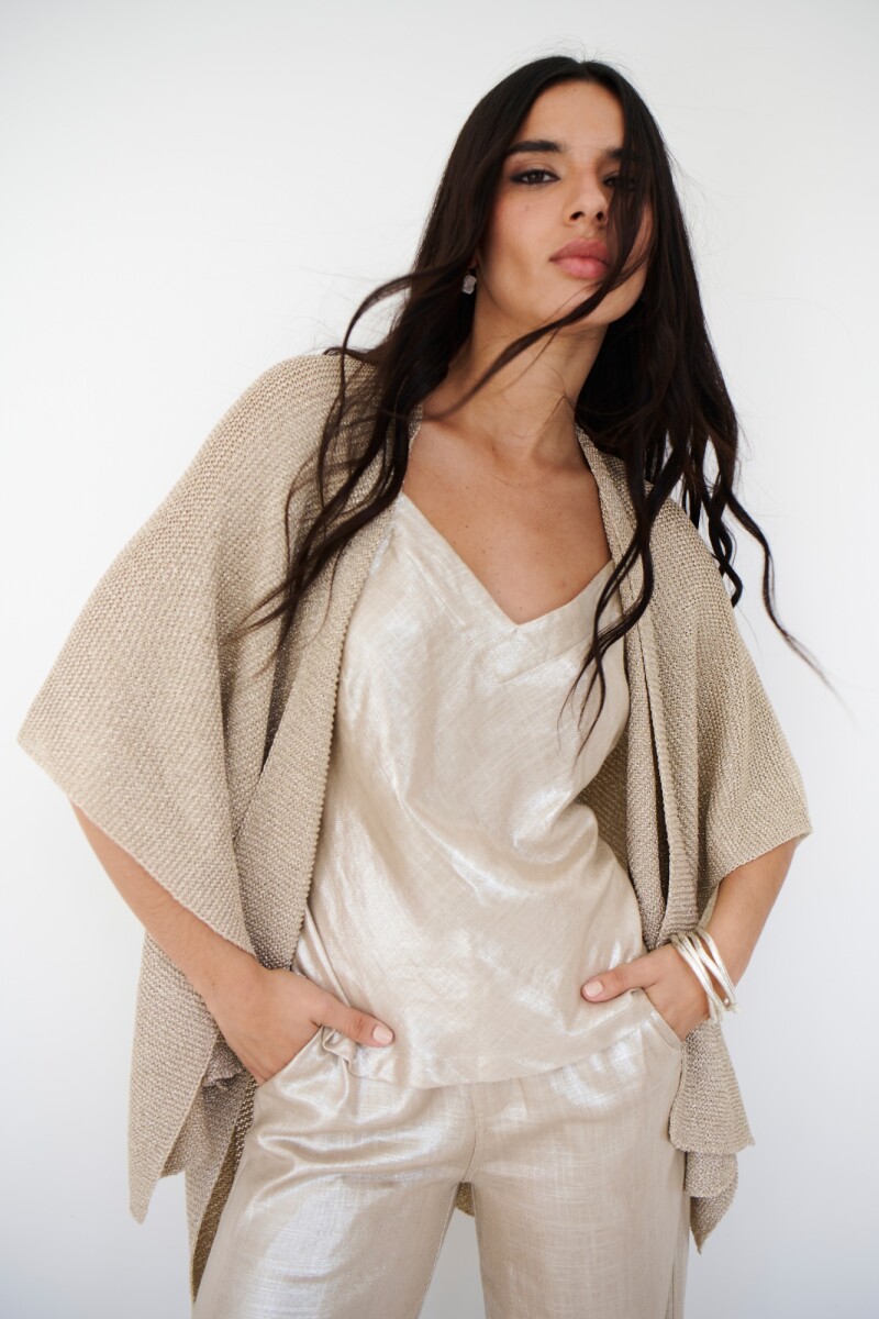 MUSCULOSA LINO GLOW ORO