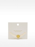 Pulsera De Perla De Agua Dulce Con Medalla - Plata De Ley 925 dorado