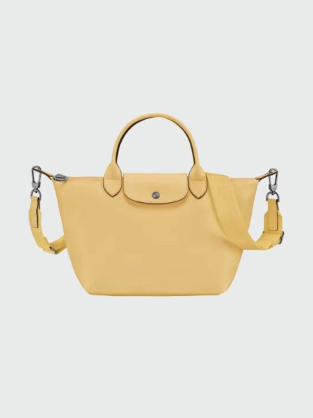 Longchamp -Cartera de cuero, Le pliage Xtra Amarillo Pastel