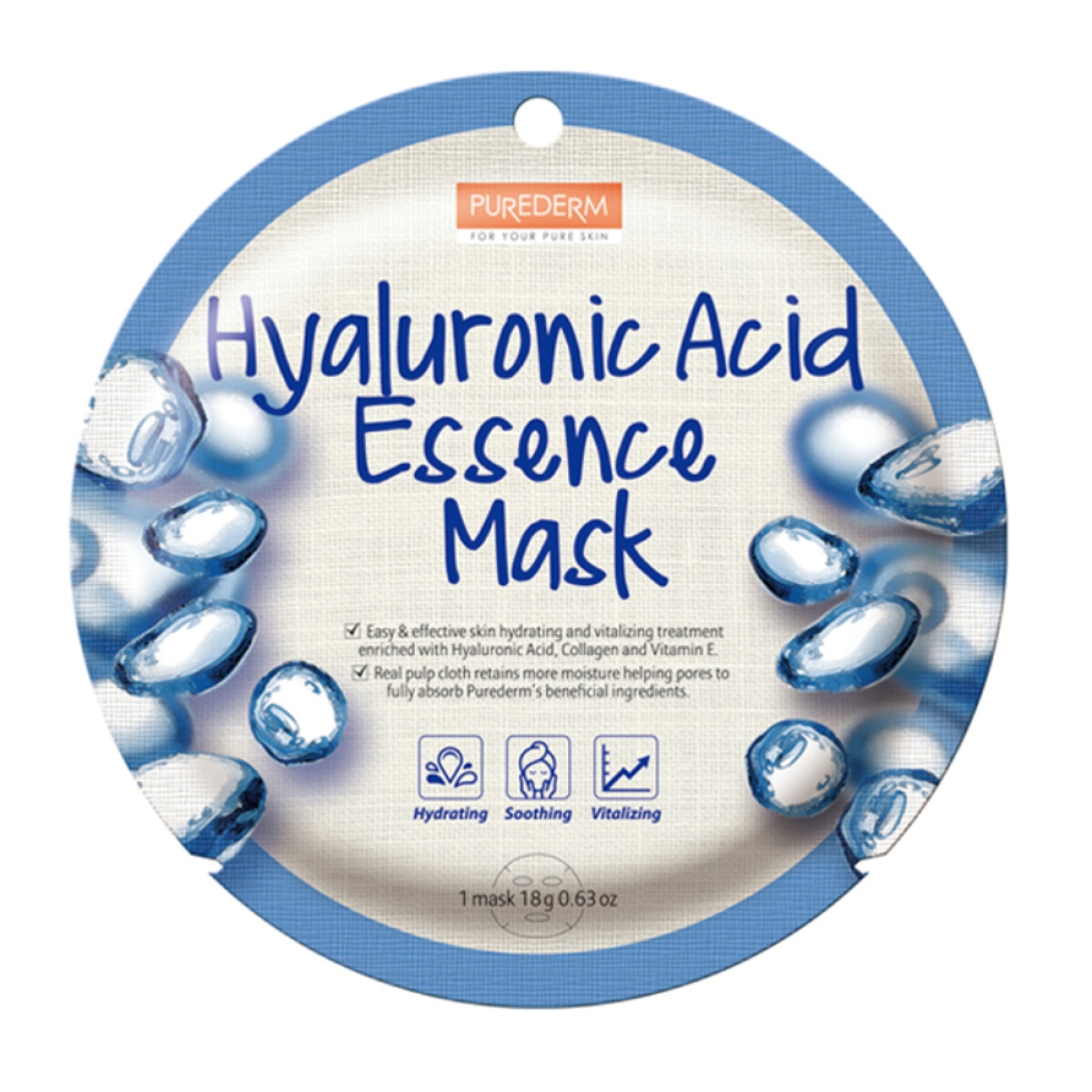 Mascarilla Facial Purederm Hyaluronic Acid Essence 1 Unidad 