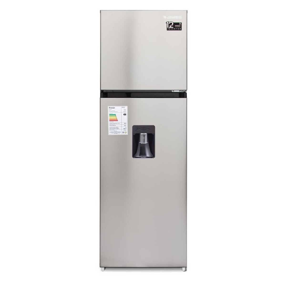 Heladera James RJ-301 inverter inox. con dispensador 