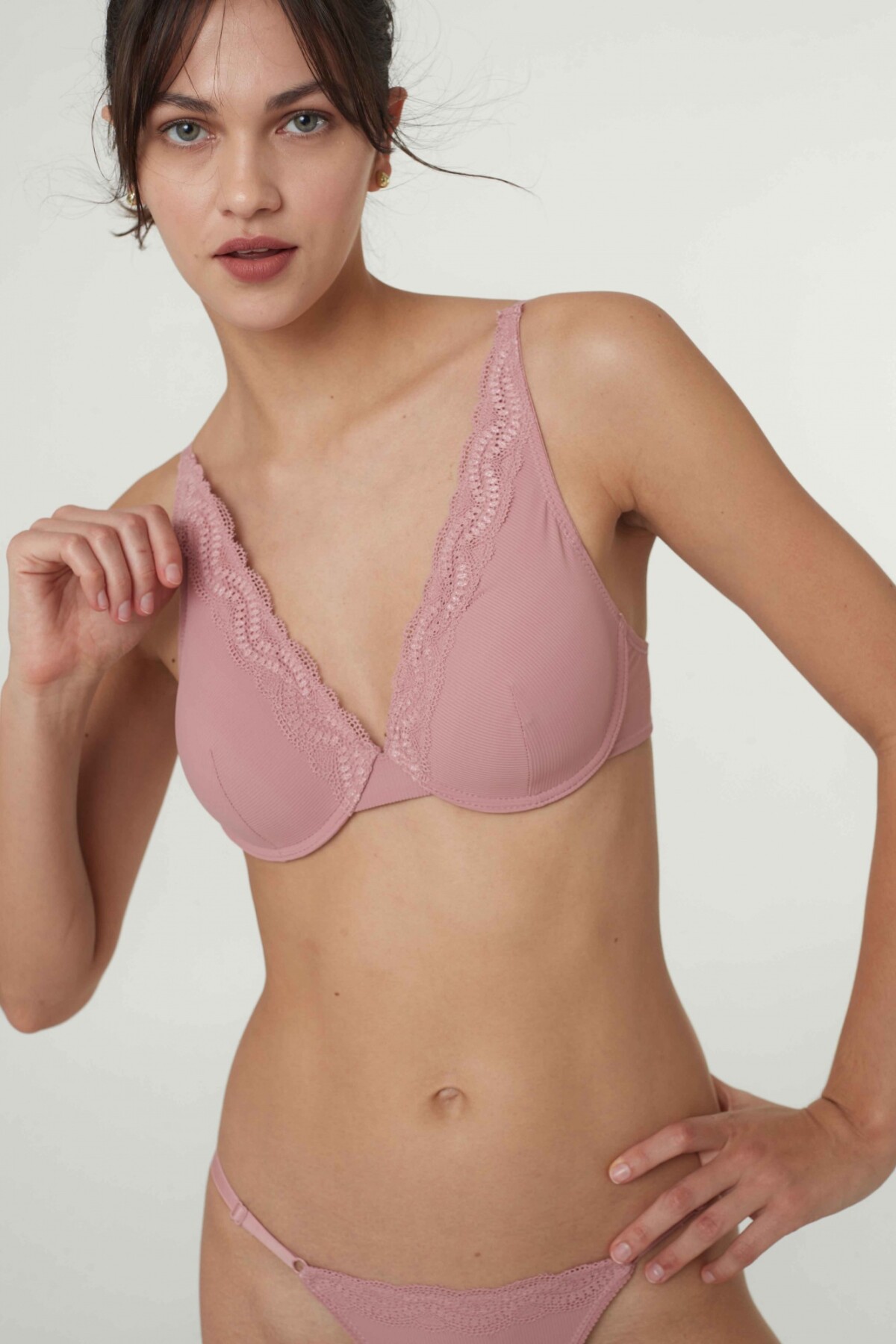 Soutien Escote V Ginebra Rosa Viejo