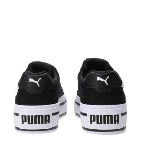 Championes de Mujer Puma Court Classic Vulc Fs Plataforma Negro - Blanco