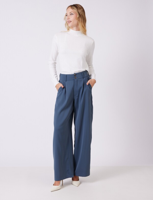 Pantalon Wide Leg GRIS AZULADO
