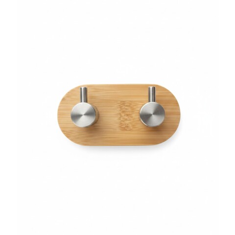 SOPORTE BAMBU/METAL C/2GANCHO 9X4CM Unica