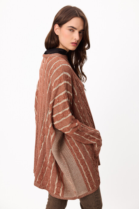 Sweater Oceano Marron/Amarillo