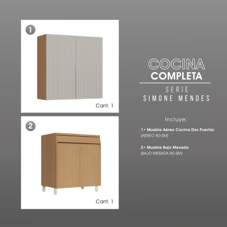 JUEGO MODULAR PARA COCINA INCLUYE AEREO Y BAJO MESADA GAMAS DE BEIGE
