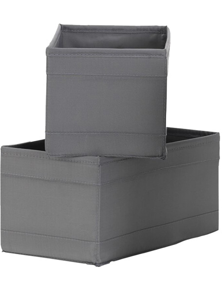 SET 2 ORGANIZADORES TELA GRIS 28x14x13CM SET 2 ORGANIZADORES TELA GRIS 28x14x13CM