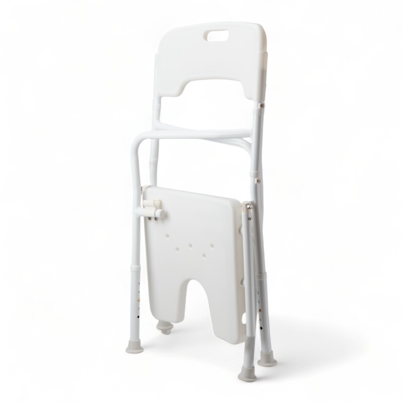 Silla Para Aducha Plegable Altura Ajustable Brazos Respaldo Sin Color