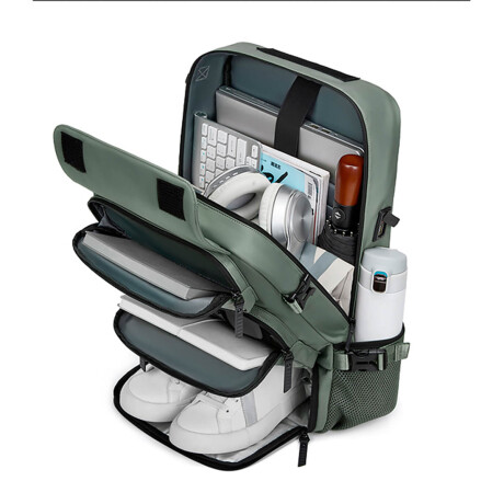 Mochila Bolso Viaje Carry On Impermeable N 1 Laptop Verde