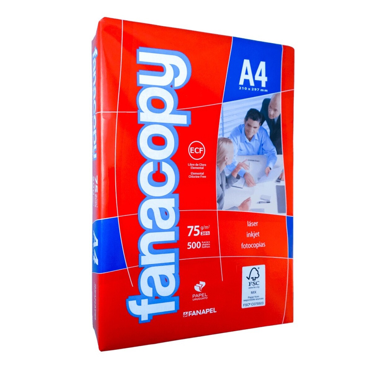 Papel en Resma Fanacopy A4 75GRS 