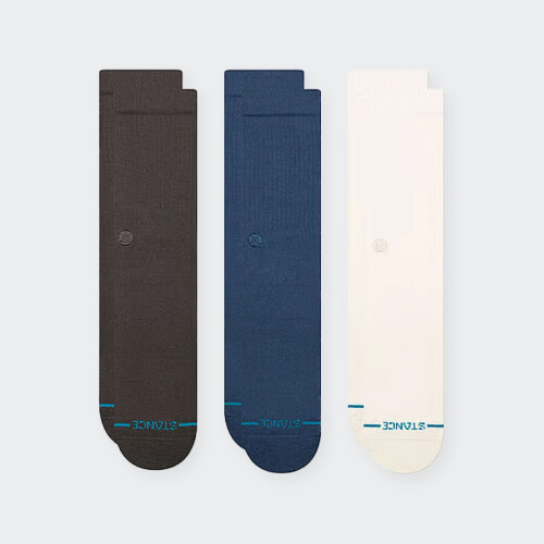 Medias Stance Icon 3 Pack Gris