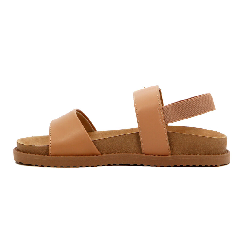 Ramarim Sandalia Tira Ancha C/pulsera Suela Baja - Dama Kaki