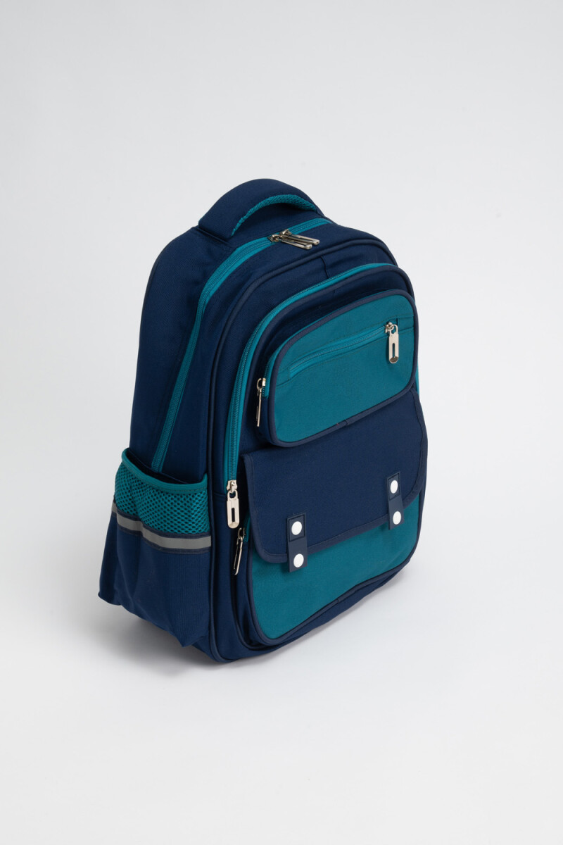 Mochila Bolsillos Azul Marino