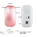 Mouse Inalámbrico Tipo Mac USB Recargable Rosado