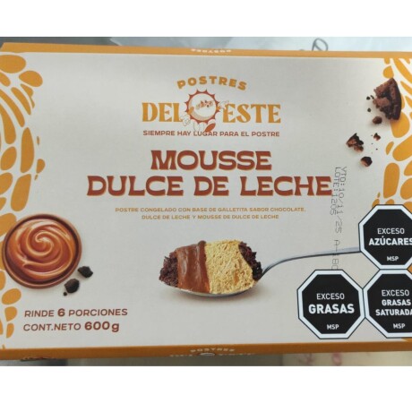 MOUSSE DULCE DE LECHE 600G 6 PORCIONES MOUSSE DULCE DE LECHE 600G 6 PORCIONES
