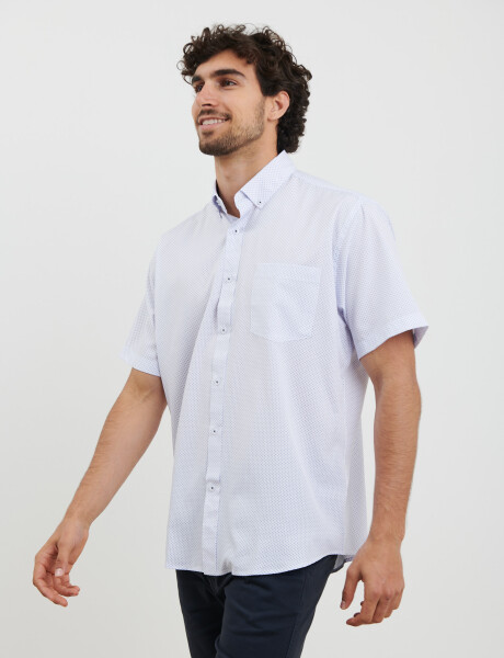 012533 CAMISA HARRINGTON LABEL Blanco/azul Osc