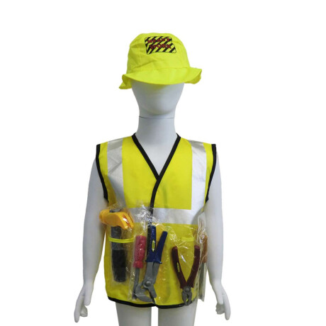 Disfraz Infantil de Constructor Con Accesorios Para Halloween
